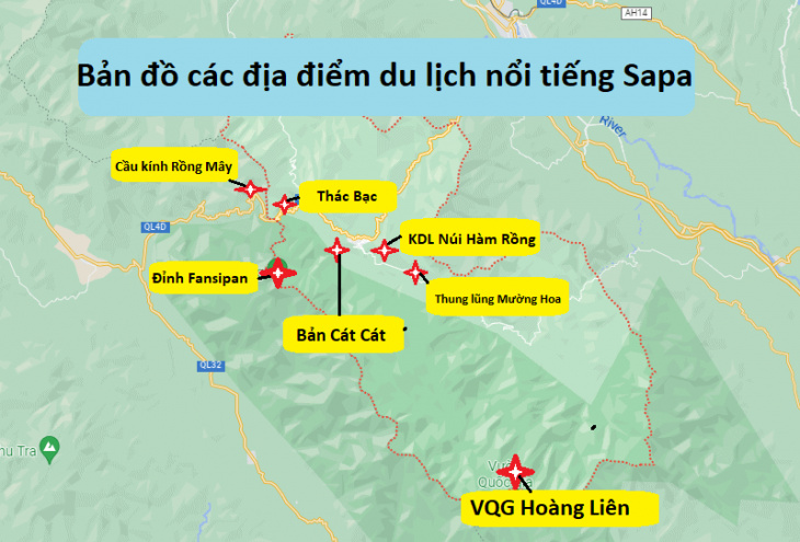 Khám phá, lên bản đồ các điểm du lịch Sapa tổng hợp bằng hình ảnh