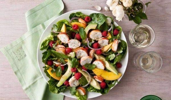 ẩm thực, món ngon, cách chế biến món salad tôm hùm trái cây cho cả gia đình thưởng thức