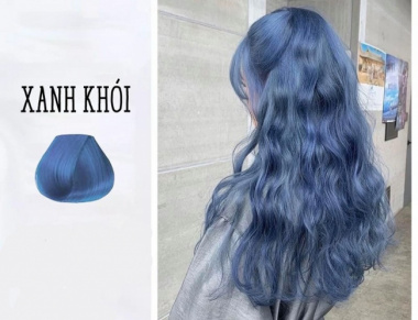 Top 10 kiểu tóc nhuộm màu xanh khói đẹp và thời thượng