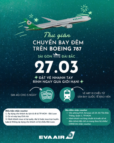 Cập nhật mới của hãng EVA Air dành cho du khách có dự định đi Đài Loan