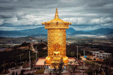 Đại Bảo tháp Kinh luân ở Lâm Đồng toạ độ check-in siêu Hot đạt Kỷ lục Guinness lớn nhất thế giới