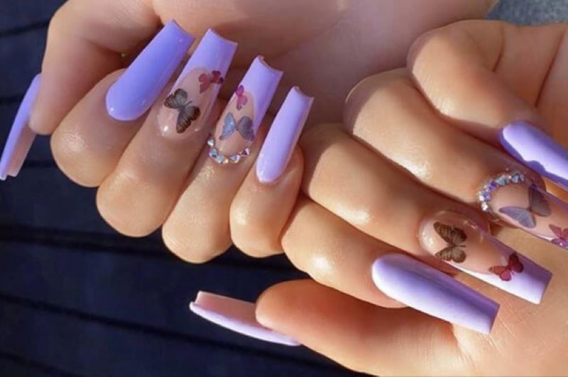 nail đẹp, top 15+ những mẫu nail bướm xinh đẹp sống động rực rỡ