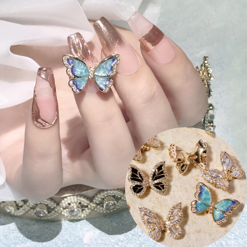 nail đẹp, top 15+ những mẫu nail bướm xinh đẹp sống động rực rỡ