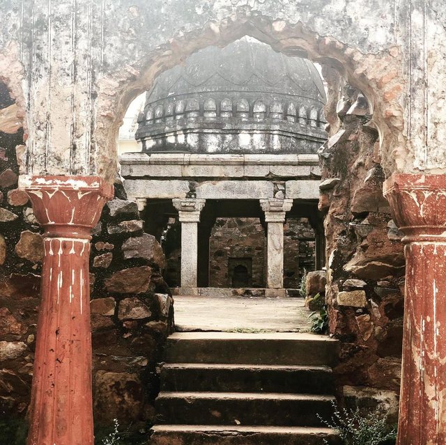 the ancient mughal mahal is sitting pretty in the intriguing ruins of mehrauli
