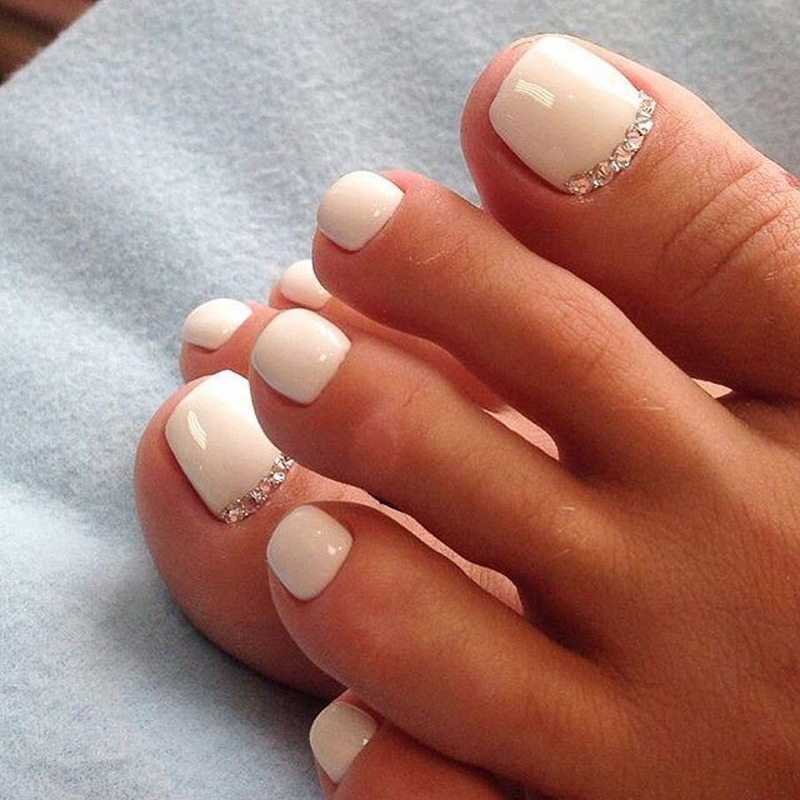 nail rất đẹp, top 22 khuôn nail chân white color rất đẹp nhẹ dịu Xu thế 2023