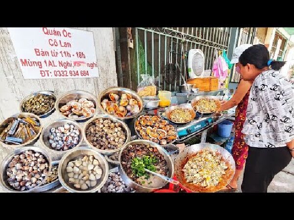 snail shop, Ho Chi Minh city, 15k snails, Saigon snails, mint snails, salted egg snails, lamian oysters, canal snails, linuto nga snails with lemon leaves, young night snails, colan snails, rich snails, top 10 Ang pinakasikat nga kan-anan sa pagsulay sa Ho Chi Minh City