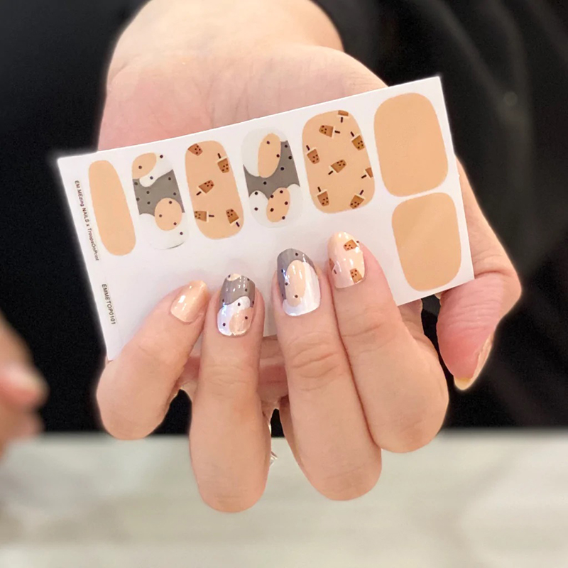 nail đẹp, những mẫu nail hình trà sữa đẹp không nên bỏ qua