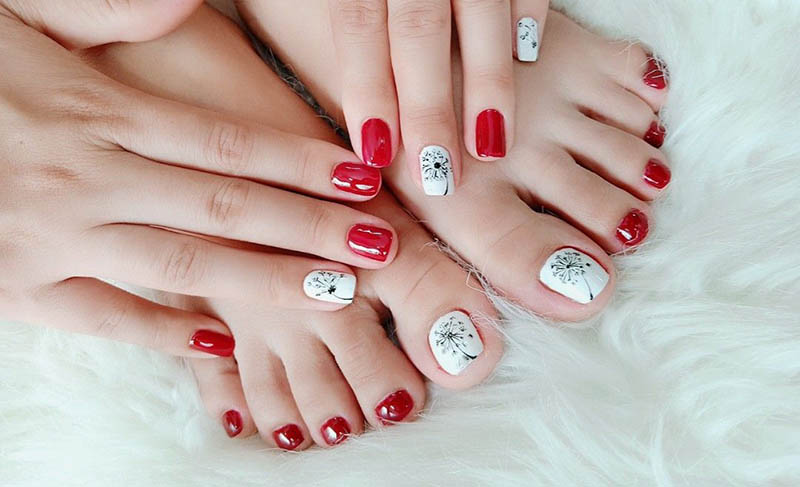 nail đẹp, top 10+ mẫu nail hoa bồ công anh thanh lịch, quý phái