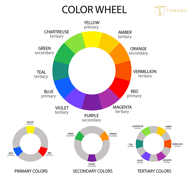 bánh xe màu sắc và cách phối đồ với vòng tròn màu sắc đẹp