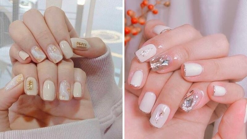 nail rất đẹp, 100+ kiểu mẫu nail White đính kèm đá xa hoa cho tới nàng