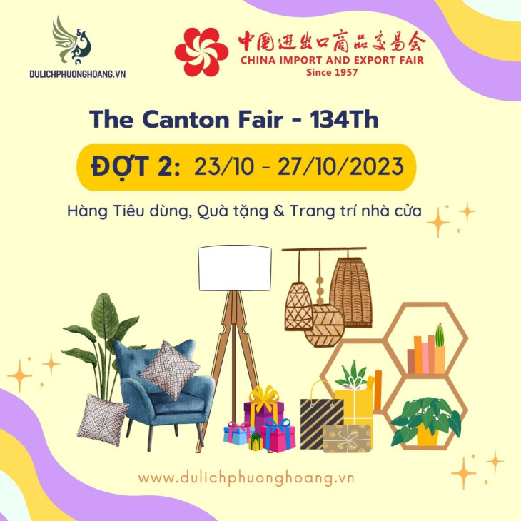 Các mặt hàng triển lãm đợt 2 Canton Fair Quảng Châu tháng 10/2023