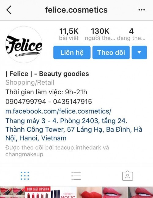 7 địa chỉ mua son uy tín nhất instagram