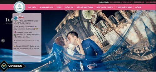 8 dịch vụ thiết kế website studio, ảnh viện áo cưới chuyên nghiệp nhất