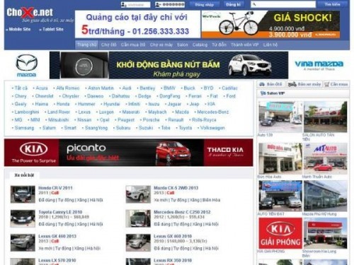8 trang đăng tin mua bán ô tô miễn phí hàng đầu