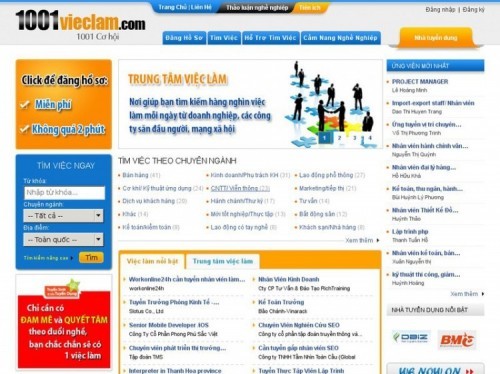 11 trang web tuyển dụng uy tín nhất Việt Nam