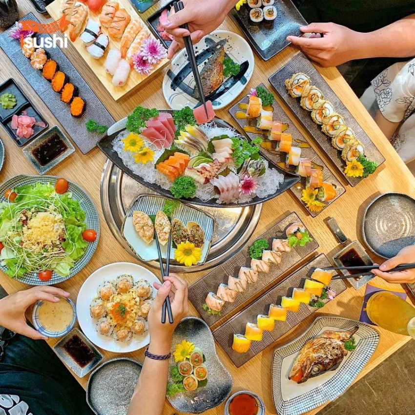 Review nhà hàng iSushi Hoàng Đạo Thúy chuyên buffet Nhật