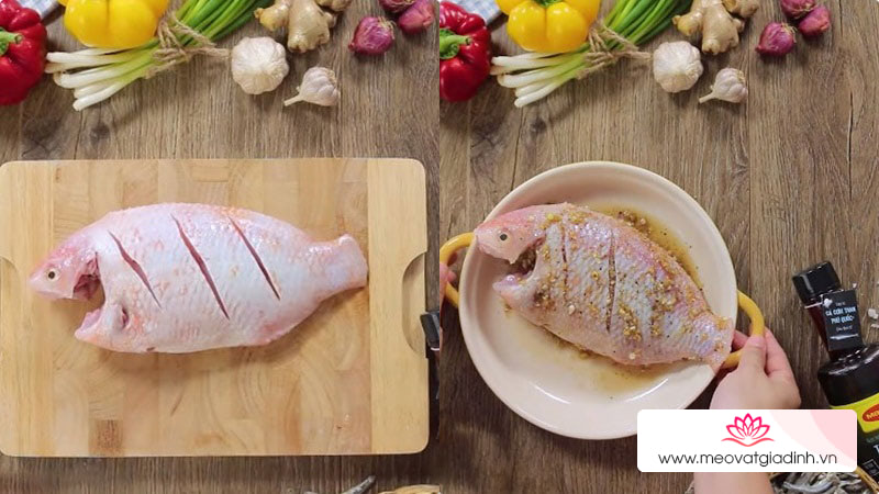 cá hấp, công thức nấu ăn, hấp, bữa cơm cuối tuần đơn giản, ngon miệng hơn với món cá diêu hồng hấp nấm hương