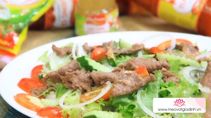 các món ngon từ salad, công thức nấu ăn, salad, salad trộn, chống ngấy bữa ăn với món xà lách trộn thịt bò