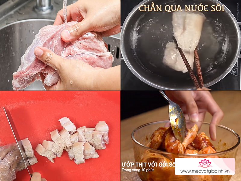 các món kho, công thức nấu ăn, thịt heo, thịt kho tàu, cách nấu thịt kho tàu cực dễ dàng với gói gia vị