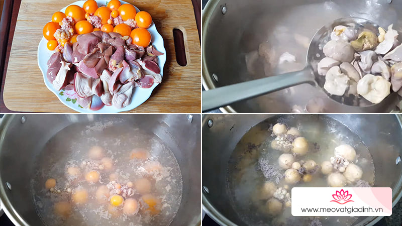 các món xào, công thức nấu ăn, lòng gà, trứng non, cách làm trứng non lòng gà cháy tỏi nhâm nhi cuối tuần