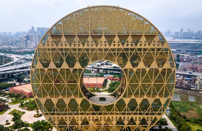 vòng tròn quảng châu guangzhou circle – tòa nhà mang hình đồng tiền xu độc đáo