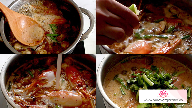 các món canh, công thức nấu ăn, canh tom yum chua cay, tom yum, cách nấu canh tom yum chua cay kiểu thái đơn giản