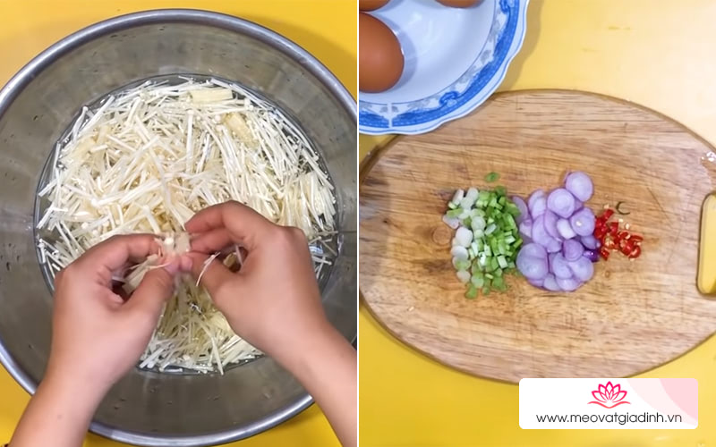 Cách làm trứng chiên nấm kim châm đơn giản, ngon miệng cho ngày bận rộn