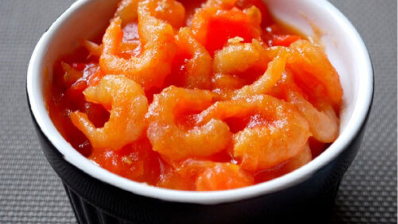 cà chua, các món sốt, công thức nấu ăn, tôm khô, tôm khô sốt cà chua, cách làm tôm khô sốt cà chua đơn giản, ngon miệng