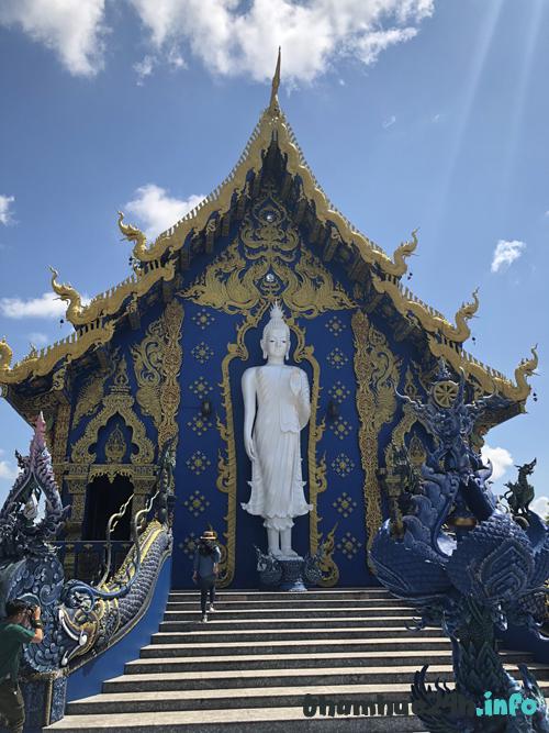 review ngôi chùa ‘hổ nhảy’ nhuộm màu xanh ở thái lan