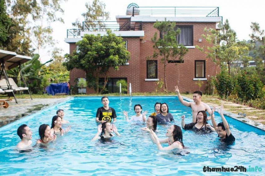 review 20 biệt thự villa homestay sóc sơn giá rẻ đẹp có hồ bơi, sân vườn làm bbq