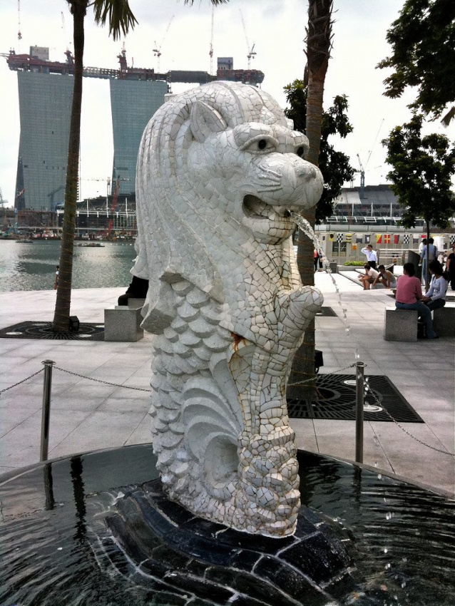 tượng sư tử singapore (merlion) ngừng hoạt động
