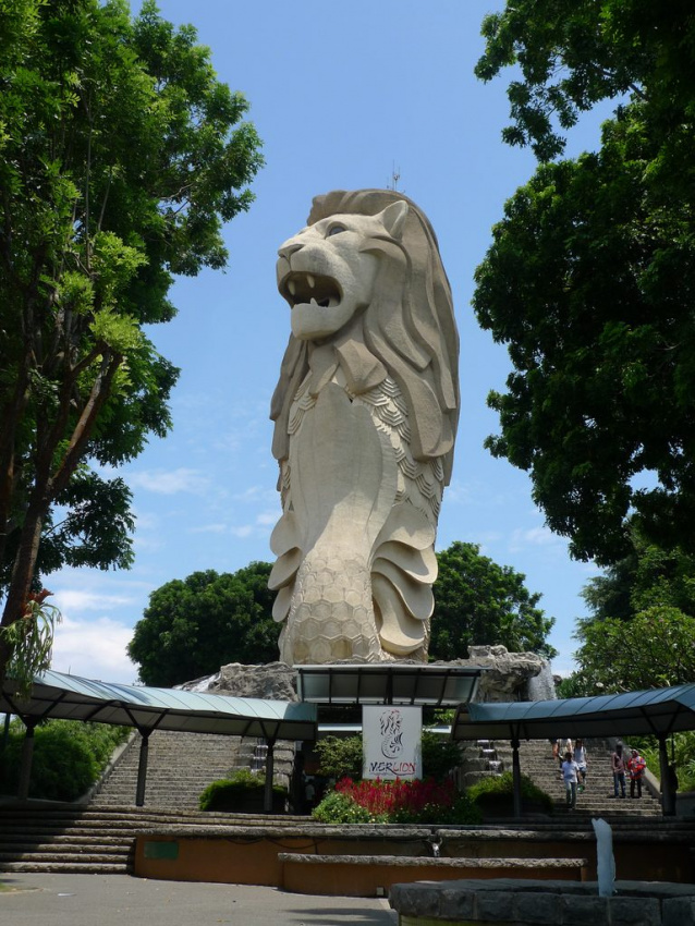 tượng sư tử singapore (merlion) ngừng hoạt động