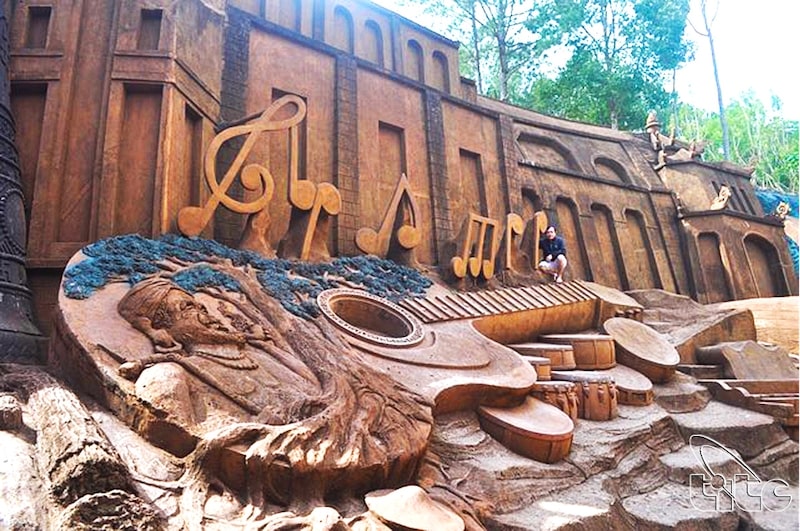 làng đất sét đà lạt, đà lạt, làng đất sét đà lạt – đường hầm điêu khắc tái hiện lại lịch sử dân tộc