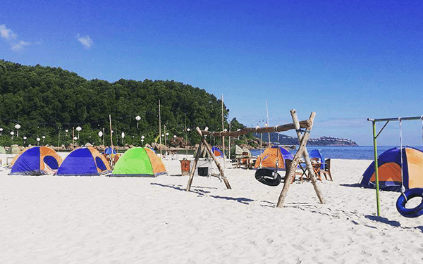 cảnh dương beach camp bãi biển hoang sơ mới lạ