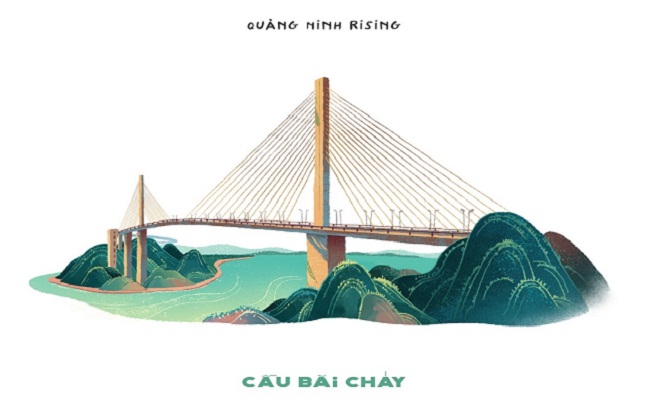 Ngắm những công trình tiêu biểu của Quảng Ninh qua những hình vẽ độc đáo