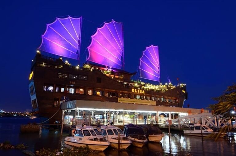 du thuyền elisa | nhà hàng nổi lớn nhất sài gòn