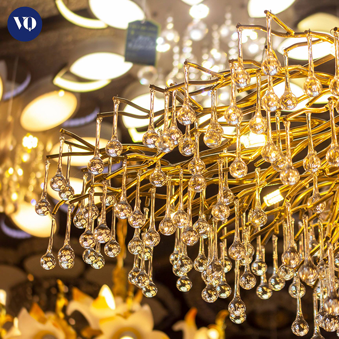 đèn pha lê giọt nước – super luxury interior – việt quang huế