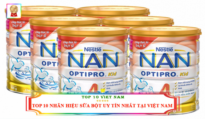 top 10 nhãn hiệu sữa bột uy tín nhất tại việt nam
