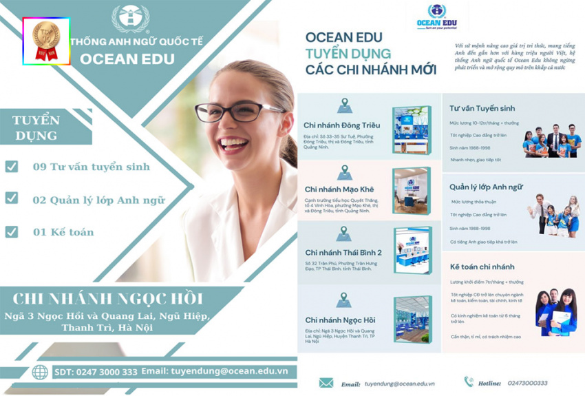 ocean edu – hệ thống anh ngữ quốc tế ocean edu toàn quốc 2022
