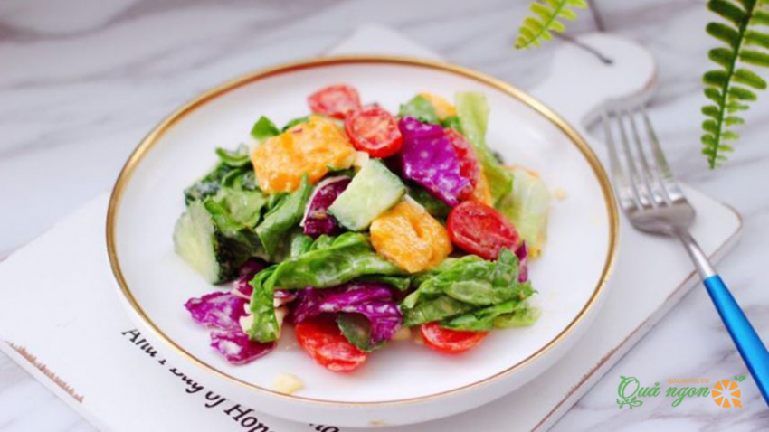 salad rau trái cây, cách làm, gợi ý cách làm salad tỏi với rau và trái cây theo mùa
