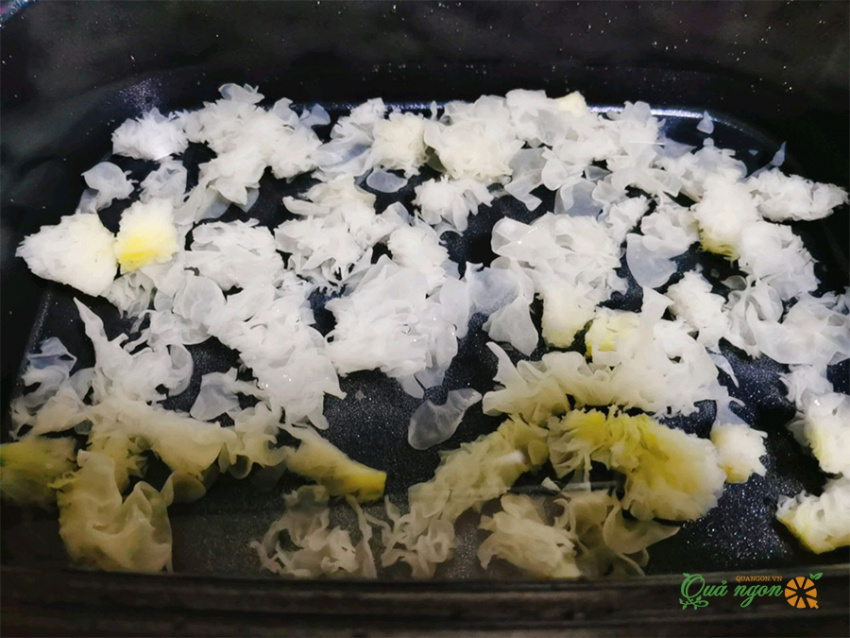 chè nấm tuyết trái cây, cách làm, cách làm chè nấm tuyết trái cây ít calo cực hấp dẫn