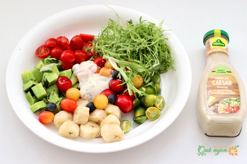 salad rau trái cây, cách làm, cách làm salad rau và các loại trái cây theo mùa