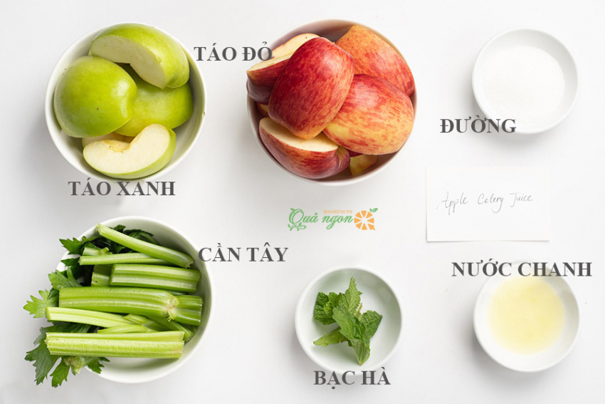 nước ép táo cần tây, công thức, công thức nước ép táo cần tây tốt cho sức khỏe