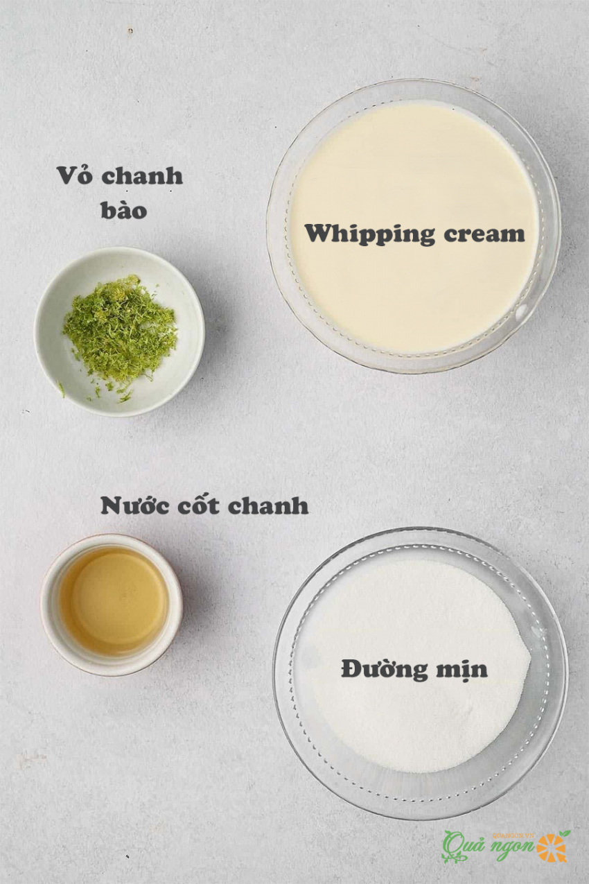 công thức kem chanh, công thức, công thức làm kem chanh chỉ với 3 nguyên liệu đơn giản