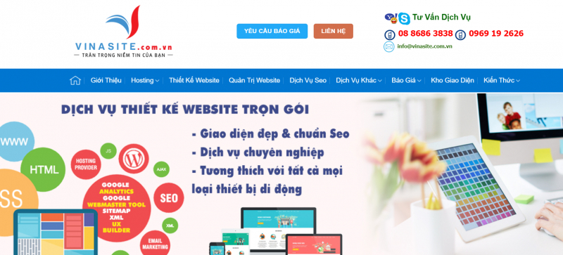 top 12  dịch vụ thiết kế web trọn gói giá rẻ nhất tại hà nội