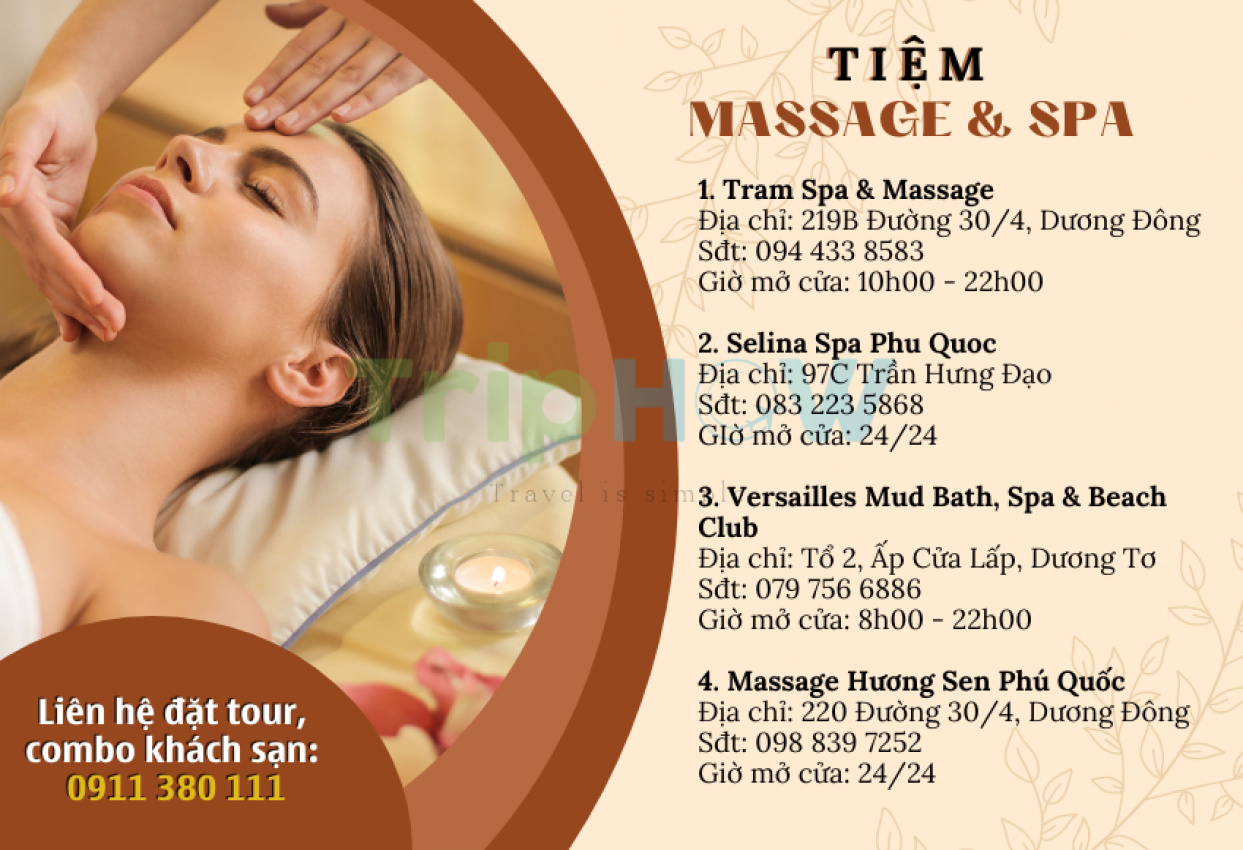 các tiệm spa & massage gần trung tâm phú quốc uy tín cho khách du lịch