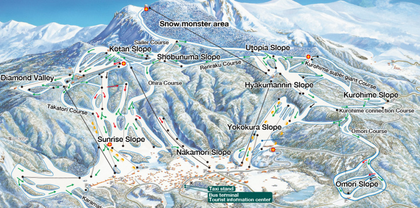 top 6 địa điểm trượt tuyết nổi tiếng nhật bản