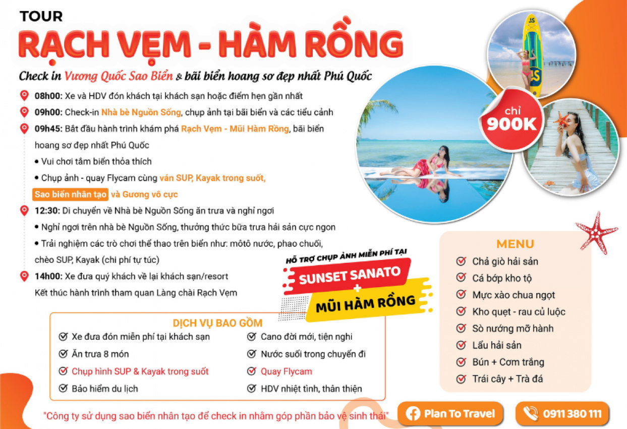 tour rạch vẹm phú quốc check – in cùng gương vô cực và kayak trong suốt đẹp hút hồn